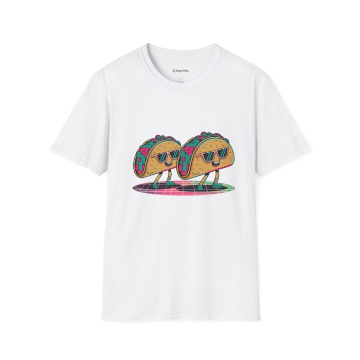 Cool Taco Cartoon Unisex Softstyle T-Shirt - Image 2