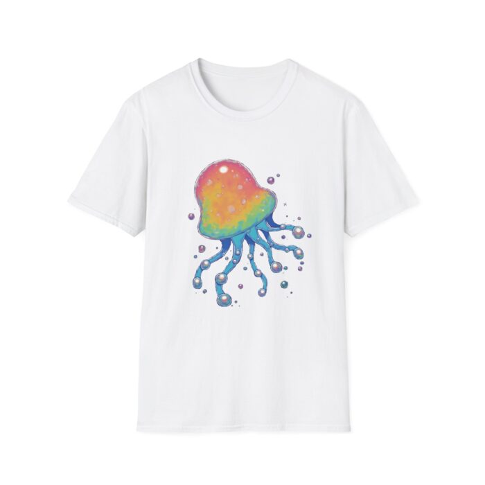 Colorful Jellyfish Unisex Softstyle T-Shirt - Ocean-Inspired Casual Wear - Image 3